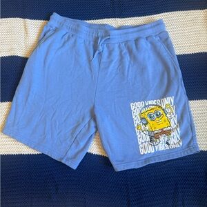 Nickelodeon Blue SpongeBob Men's Athletic Shorts